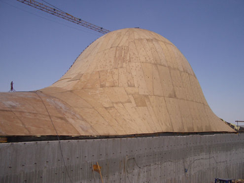 copertura con pannelli in compensato di betulla