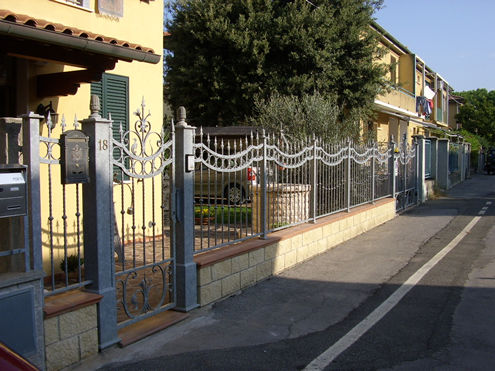 wrought iron fence